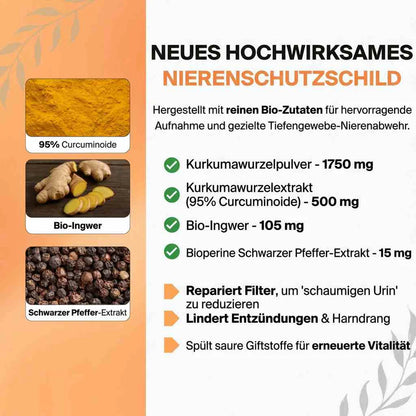 Sanlava Bio-Kurkuma 2250 mg | Unterstützt eine gesunde Nierenfiltration & hilft, entzündliche Ablagerungen auszuspülen