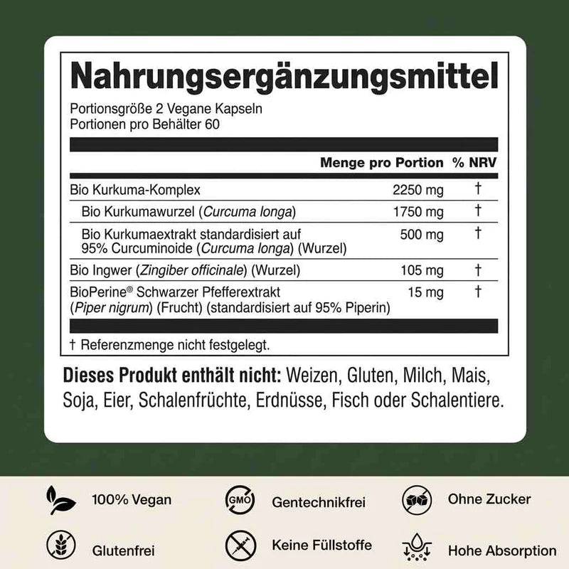 Sanlava Bio-Kurkuma 2250 mg | Unterstützt eine gesunde Nierenfiltration & hilft, entzündliche Ablagerungen auszuspülen